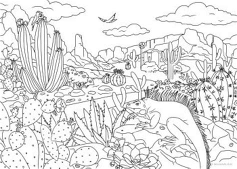 desert printable adult coloring page  favoreads coloring etsy uk