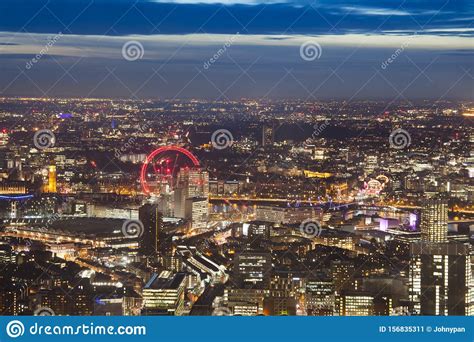 london cityscape  night united kingdom stock image image