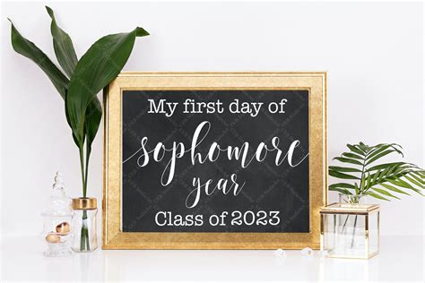 day  sophomore year chalkboard sign class  etsy