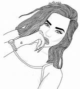 Outline Girl Weheartit Drawings sketch template