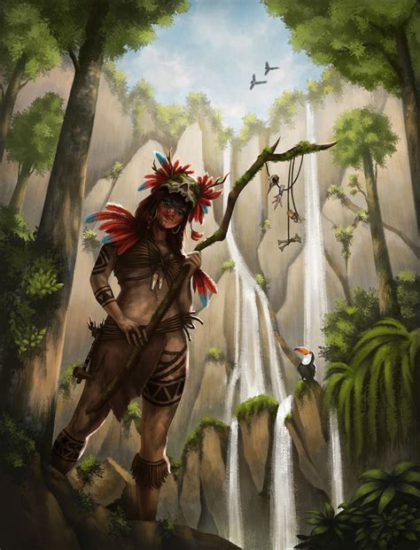 caipora protector   forest barbara planche  artstation