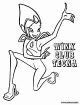 Coloring Winx Tecna Pages sketch template