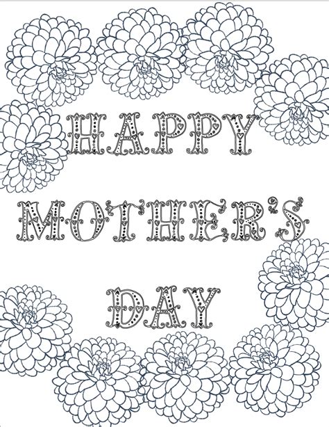 printable mothers day coloring pages  designs