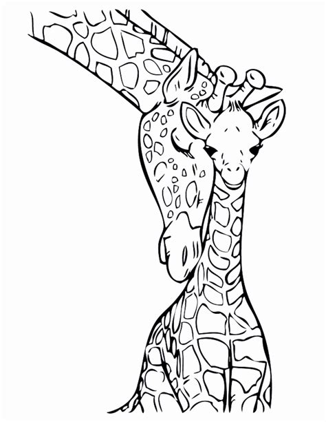 giraffe valentine coloring page subeloa
