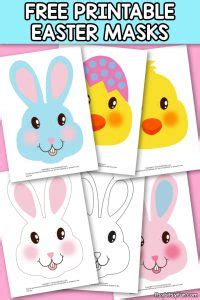 easter masks bunny rabbit  chick template itsy bitsy fun