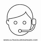 Coloring Headphones Headset Pages Getcolorings sketch template