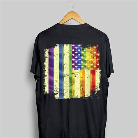 Vintage Rainbow American Flag Lgbt Gay Month Pride Lesbian