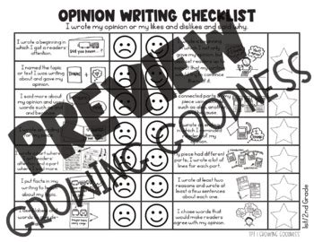 visual rubric  opinion writing  lucy calkins st   grades
