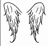 Wings Angel Wing Simple Drawing Drawings Pages Coloring Cross Crosses Dark Clipartmag Color Printable Getdrawings Print Getcolorings sketch template