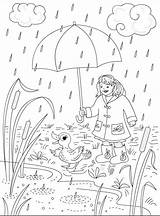 Rainy Coloring Rain Pages Kids Season Drawing Clipart Days Nicole Printable 2010 June Florian Girl Seasons Fall Do Clip Created sketch template