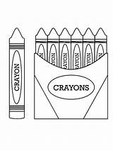 Crayons Crayola sketch template