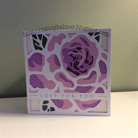 nancys scrappin  stamps cricut lovely layers rose card