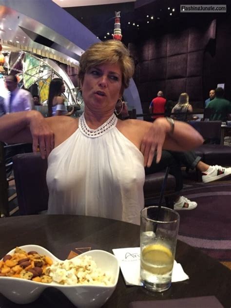 mature wife pokies at the restaurant means hit on some hansom guy bitch flashing pics boobs