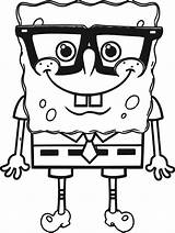 Glasses Sponge Sunger Wecoloringpage Spongebob Spiderman Patty Krabby Olphreunion sketch template