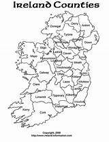 Ireland Map Counties Blank Coloring Drawing Print St Printable Irish Lesson Pages Games Patrick Plans Answers Solution Getdrawings Search sketch template