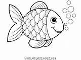 Coloring Fish Rainbow Pages Scales Choose Board Sea Kids Printable Creative Colouring sketch template