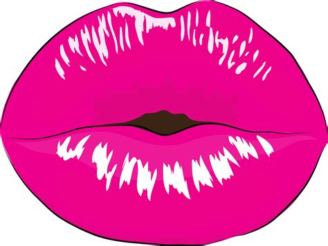 Free Vector Graphic Mouth Makeup Kiss Pink Free