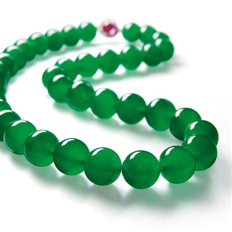 extraordinary imperial jade jadeite bead ruby  diamond