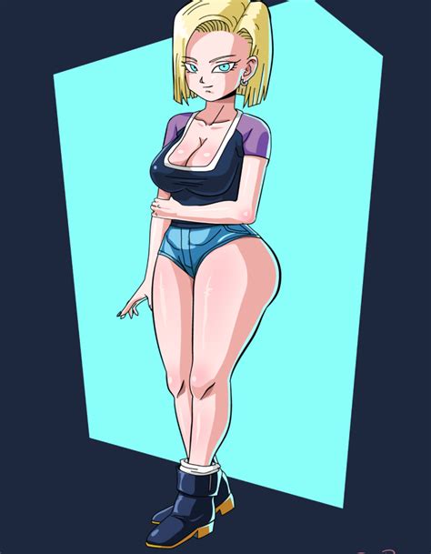 Rule 34 1girls Android 18 Big Breasts Blonde Hair Blue
