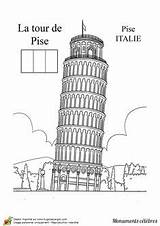 Coloriage Pise Italie Monuments Liberte Apprendre Dessin Imprimer Monument Fonds Decran Pisa Leaning Nomi sketch template