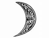 Moon Crescent Tattoo Tribal Pattern Tattoos Tabatha Ear Inner Tattoodaze Ink Designs Sort Would sketch template