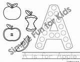 Apple Dot Coloring Marker Core Pages Getcolorings Getdrawings sketch template