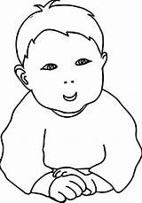 Coloring Baby Jammies Boy Infant Wecoloringpage Cartoon sketch template