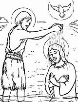 Jesus Baptism Coloring John Pages Baptist Printable Kids Color Print Getdrawings Getcolorings Tocolor Button Using sketch template