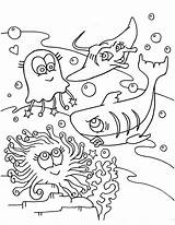 Coloring Pages Sea Colouring Under Worksheets Printable Kids Books Ocean Animal Creatures sketch template