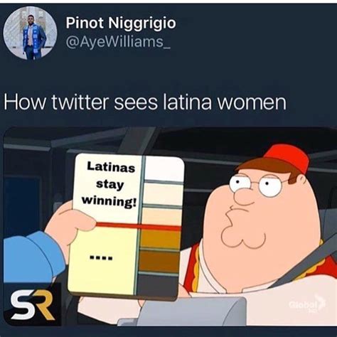 A Man Holding Up A Sign That Says How Twitter Sees Latina Women