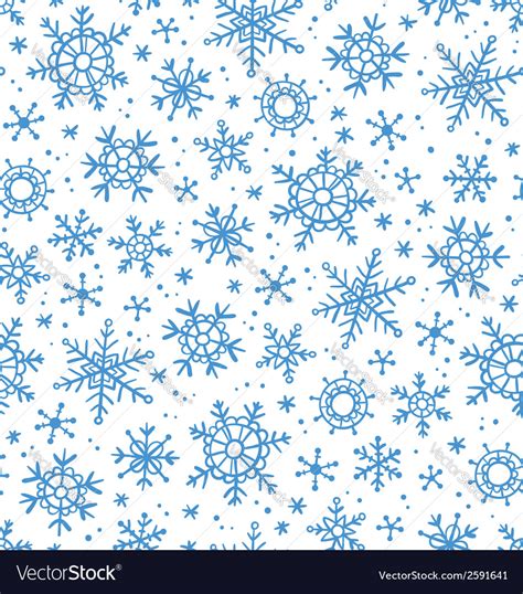 snowflakes pattern royalty  vector image vectorstock