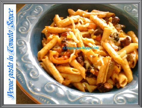 penne all arabiata pasta in simple tomato sauce tried and tasted from chef in you recipe junction