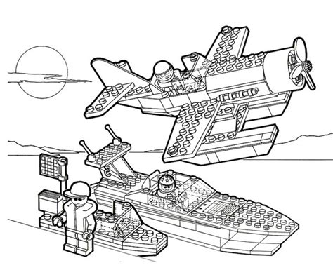 lego boat coloring pages coloring pages