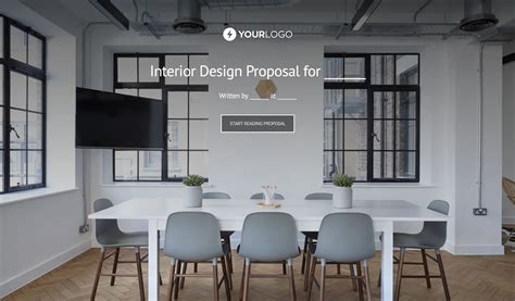 interior design proposal template   business