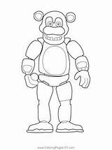 Freddy Fnaf Coloring Phantom Nights Freddys Characters Endo Coloringpages101 Games sketch template