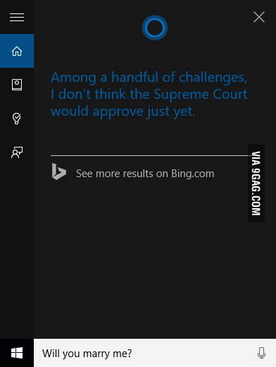 hey cortana will you marry me forever alone 9gag