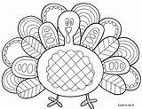 Coloring Thanksgiving Pages Doodle Turkey Alley sketch template