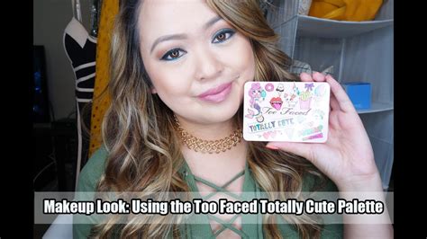 makeup tutorial too faced totally cute palette and hard candy youtube