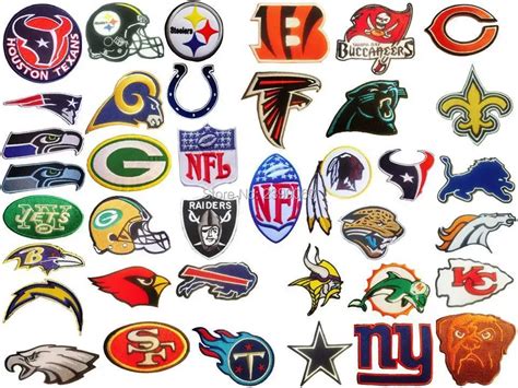 nfl  team national football league team logo patches embroidered iron  patch  furniture