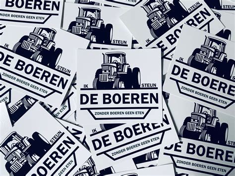 ik steun de boeren sticker