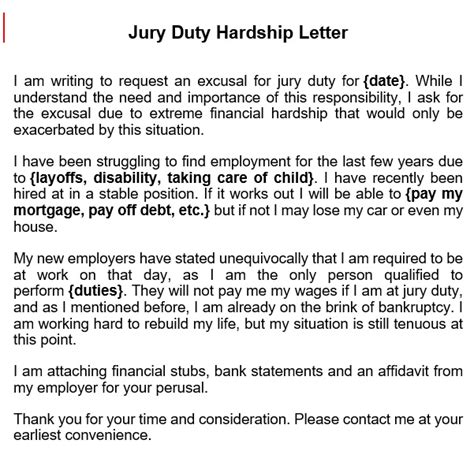 jury duty excuse letters templates word  templatedata