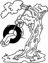 Swing Coloring Tire Tree Drawing Pages Cliparts Clipart Cartoon Getdrawings Kid Summer Kids Library Popular Favorites Add sketch template