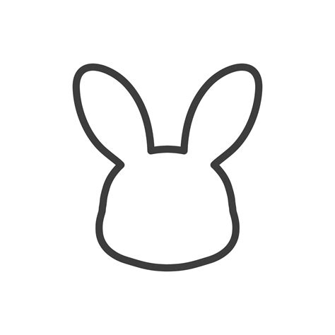 bunny head silhouette  art icon  vector art  vecteezy