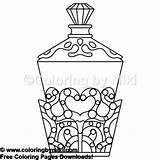 Coloring Bottle Perfume Template sketch template