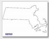 Massachusetts Printable Outline Map State Maps Waterproofpaper County Cities sketch template