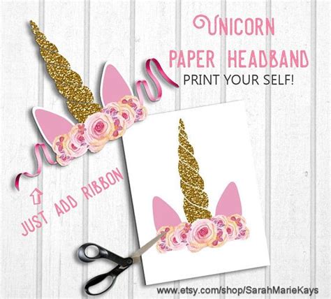 printable unicorn party headband unicorn print outs unicorn unicorn