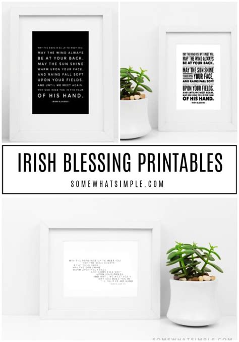 traditional irish blessing printable   simple