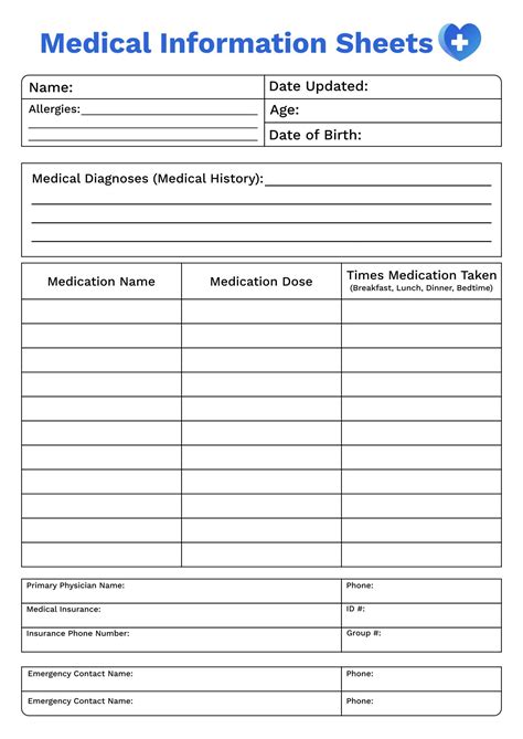 printable medical binder forms     printablee