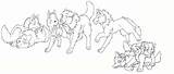 Anime Wolf Firewolf Lineart Deviantart sketch template