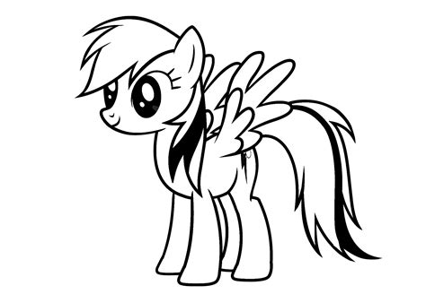 pony rainbow dash coloring pages    clipartmag